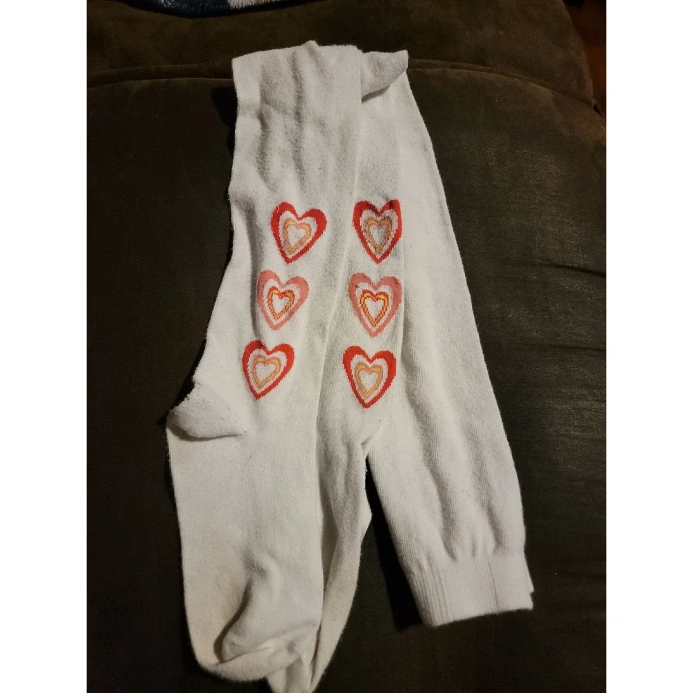 Gymboree valentine's day heart tights size medium 7‎ 8